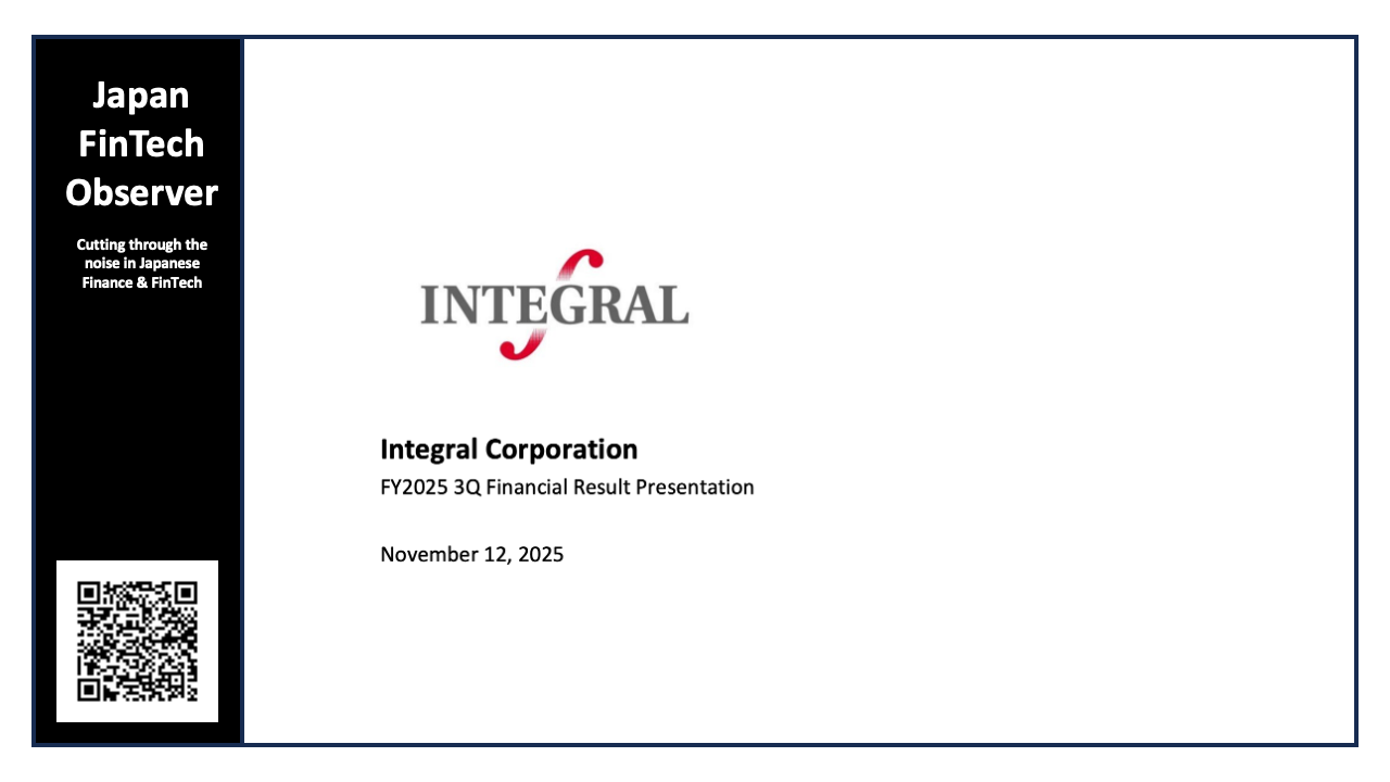 Integral Corporation Third Quarter Financial Results