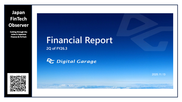 Digital Garage Second Quarter Financial Results
