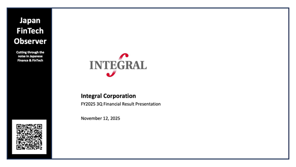 Integral Corporation Third Quarter Financial Results