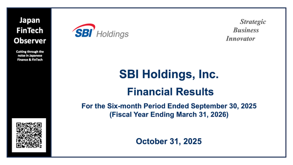 SBI Holdings Second Quarter & Half-Year Financial Results