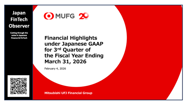 MUFG Third Quarter Financial Results